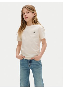 Calvin Klein Jeans Komplet t-shirtów Monologo IB0IB01093 D Beżowy Regular Fit - id: 0000305050816 - marki Calvin Klein - 186821784 Calvin Klein Jeans Komplet t-shirtów Monologo IB0IB01093 D Beżowy Regular Fit ze sklepu MODIVO w kategorii Bluzki dziewczęce - zdjęcie 186821784