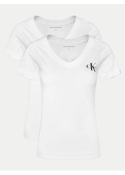 Calvin Klein Jeans Komplet t-shirtów J20J223447 Biały Regular Fit ze sklepu MODIVO w kategorii Bluzki damskie - zdjęcie 186822110