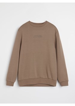 Sinsay - Bluza crewneck z napisem - brązowy ze sklepu Sinsay w kategorii Bluzy męskie - zdjęcie 186825733