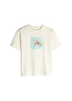 GATE Bawełniany T-shirt z mieszanym nadrukiem 36 ze sklepu gateshop w kategorii Bluzki damskie - zdjęcie 187042374