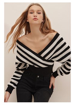 Happiness Istanbul Sweter w kolorze czarno-kremowym ze sklepu Limango Polska w kategorii Swetry damskie - zdjęcie 187043172