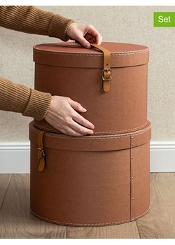 BigsoBox Pudełka (2 szt.) &quot;Rut&quot; w kolorze brązowym ze sklepu Limango Polska w kategorii Akcesoria biurowe - zdjęcie 187043553