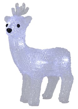 STAR Trading Figurka dekoracyjna LED &quot;Crystal Deer&quot; w kolorze białym - 20 x 22 cm ze sklepu Limango Polska w kategorii Oświetlenie - zdjęcie 187043573