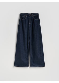 Reserved - Jeansy wide leg - granatowy ze sklepu Reserved w kategorii Jeansy damskie - zdjęcie 187043901