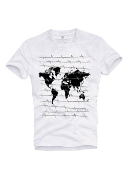 T-shirt męski UNDERWORLD World biały ze sklepu morillo w kategorii T-shirty męskie - zdjęcie 187046711
