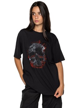Koszulka loose fit UNDERWORLD Skull in fire - id: 17707 - marki Underworld - 187047582 Koszulka loose fit UNDERWORLD Skull in fire ze sklepu morillo w kategorii Bluzki damskie - zdjęcie 187047582