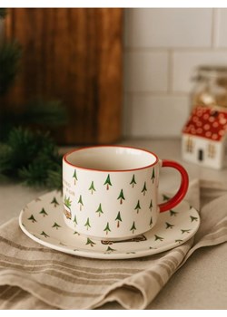 Sinsay - Kubek i talerzyk w motywie świątecznym - wielobarwny - id: 407GI-MLC - marki Sinsay - 187049184 Sinsay - Kubek i talerzyk w motywie świątecznym - wielobarwny ze sklepu Sinsay w kategorii Kubki - zdjęcie 187049184