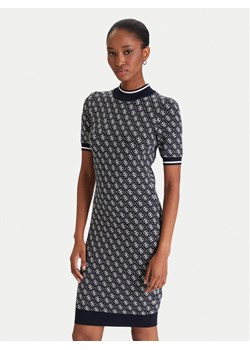 Guess Sukienka dzianinowa W3YK39 Z37K0 Granatowy Regular Fit ze sklepu MODIVO w kategorii Sukienki - zdjęcie 187052264