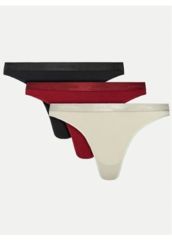 Calvin Klein Underwear Komplet stringów Thong 3pk 000QD5244E Kolorowy ze sklepu MODIVO w kategorii Majtki damskie - zdjęcie 187052284