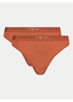Emporio Armani Underwear Komplet stringów 163333 4R235 01656 Brązowy ze sklepu MODIVO w kategorii Majtki damskie - zdjęcie 187052360