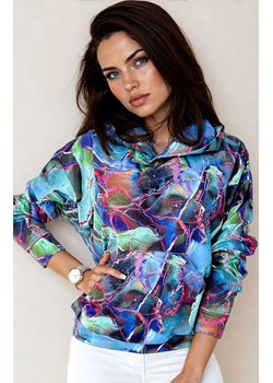 Bluza kangurka z kapturem niebieski marmur 390-1, Kolor niebieski-wzór, Rozmiar L, Numoco - id: 177366 - marki Numoco - 187056632 Bluza kangurka z kapturem niebieski marmur 390-1, Kolor niebieski-wzór, Rozmiar L, Numoco ze sklepu Primodo w kategorii Bluzy damskie - zdjęcie 187056632