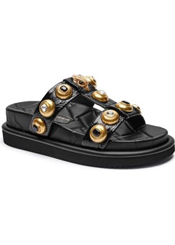 Kurt Geiger Skórzane klapki ORSON - id: KG245W000006003 - marki Kurt Geiger - 187058454 Kurt Geiger Skórzane klapki ORSON ze sklepu Gomez Fashion Store w kategorii Klapki damskie - zdjęcie 187058454