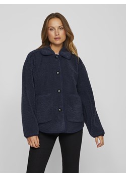 Vila Damska kurtka pluszowa - Vimelusa Kobiety granatowy jednolity ze sklepu vangraaf w kategorii Kurtki damskie - zdjęcie 187188550
