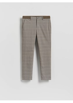 Reserved - Spodnie chino slim w kratę - beżowy - id: RH028-80P - marki Reserved - 187189494 Reserved - Spodnie chino slim w kratę - beżowy ze sklepu Reserved w kategorii Spodnie męskie - zdjęcie 187189494