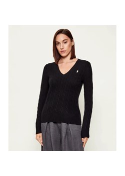 POLO RALPH LAUREN Wełniany sweter KIMBERLY | Slim Fit | z dodatkiem kaszmiru - id: PR255W000037F06 - marki Polo Ralph Lauren - 187192872 POLO RALPH LAUREN Wełniany sweter KIMBERLY | Slim Fit | z dodatkiem kaszmiru ze sklepu Gomez Fashion Store w kategorii Swetry damskie - zdjęcie 187192872