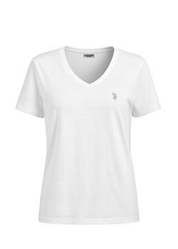 U.S. Polo Assn. Koszulka w kolorze białym ze sklepu Limango Polska w kategorii Bluzki damskie - zdjęcie 187195824