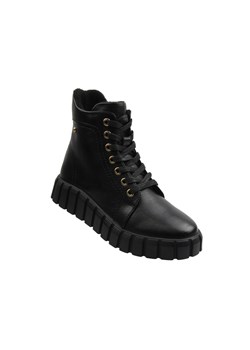Ocieplane botki, trzewiki damskie - Potocki 25-19316, czarne ze sklepu ulubioneobuwie w kategorii Botki - zdjęcie 187198021