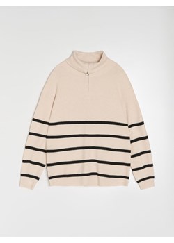 Sinsay - Sweter w paski - beżowy ze sklepu Sinsay w kategorii Swetry damskie - zdjęcie 187200210