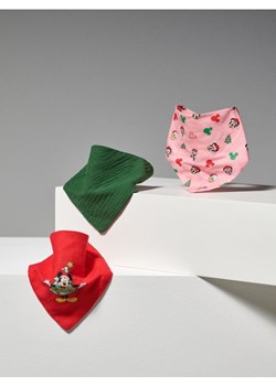 Sinsay - Zestaw 3 świątecznych śliniaków z motywem Mickey Mouse - wielobarwny ze sklepu Sinsay w kategorii Śliniaki - zdjęcie 187200252