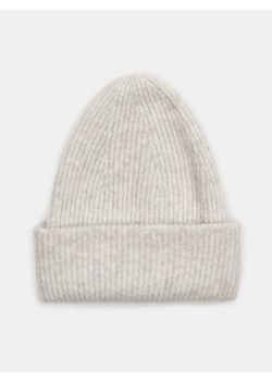 Sinsay - Prążkowana czapka beanie - szary ze sklepu Sinsay w kategorii Czapki zimowe damskie - zdjęcie 187200374