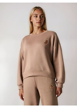 Sinsay - Bluza crewneck z nadrukiem - brązowy ze sklepu Sinsay w kategorii Bluzy damskie - zdjęcie 187200464