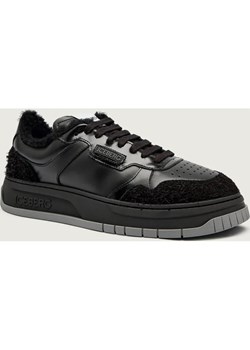 Iceberg Skórzane sneakersy UOMO 22E | z dodatkiem wełny | shearling ze sklepu Gomez Fashion Store w kategorii Buty sportowe męskie - zdjęcie 187201114