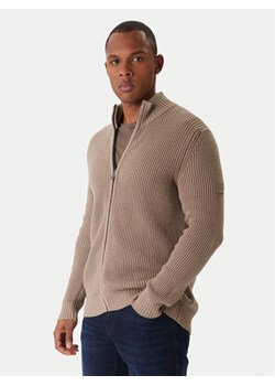 JOOP! Jeans Kardigan Hajoros 30047664 Beżowy Modern Fit ze sklepu MODIVO w kategorii Swetry męskie - zdjęcie 187201244