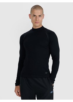 Męski longsleeve do biegania 4F 4FWAW25TFLOM417 - czarny ze sklepu Sportstylestory.com w kategorii T-shirty męskie - zdjęcie 187202421