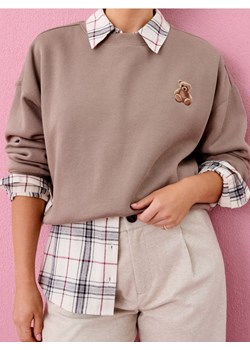 Sinsay - Bluza crewneck z nadrukiem - brązowy ze sklepu Sinsay w kategorii Bluzy damskie - zdjęcie 187203980