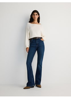 Reserved - Jeansy flare high waist - granatowy ze sklepu Reserved w kategorii Jeansy damskie - zdjęcie 187204651