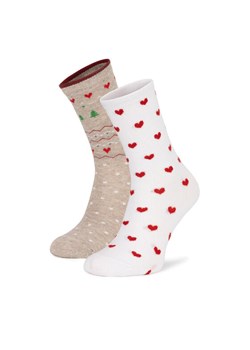Skarpety długie Jenny Fairy 4WB-004-AW24 (2-pack) Biały ze sklepu eobuwie.pl w kategorii Skarpetki damskie - zdjęcie 187205123