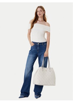 Torebka Guess Adelasia HWQL96 58240 Écru ze sklepu eobuwie.pl w kategorii Torby Shopper bag - zdjęcie 187205140