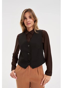 Elegancka kamizelka czarna ze sklepu Moodo.pl w kategorii Marynarki damskie - zdjęcie 187208860