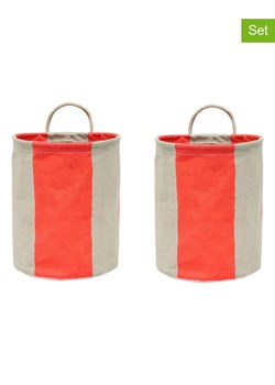 OYOY living design Kosze (2 szt.) &quot;Kara&quot; w kolorze czerwonym - wys. 22 x Ø 18 cm ze sklepu Limango Polska w kategorii Pojemniki kuchenne - zdjęcie 187209944