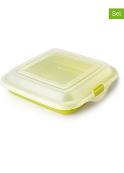 Ibili Pudełka (3 szt.) w kolorze zielonym na kanapki - 14,5 x 14,5 cm - id: 17763045 - marki Ibili - 187209950 Ibili Pudełka (3 szt.) w kolorze zielonym na kanapki - 14,5 x 14,5 cm ze sklepu Limango Polska w kategorii Pojemniki kuchenne - zdjęcie 187209950
