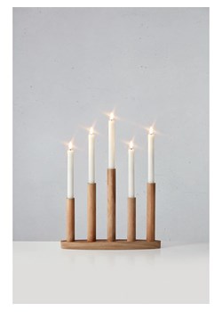 Marksljöd Lampa adwentowa LED &quot;Milo&quot; w kolorze jasnobrązowym - 34,2 x 47 cm ze sklepu Limango Polska w kategorii Dekoracje bożonarodzeniowe - zdjęcie 187210111