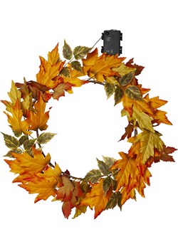 STAR Trading Dekoracyjny wieniec LED &quot;Autumn&quot; w kolorze pomarańczowym - Ø 45 cm ze sklepu Limango Polska w kategorii Oświetlenie - zdjęcie 187210324