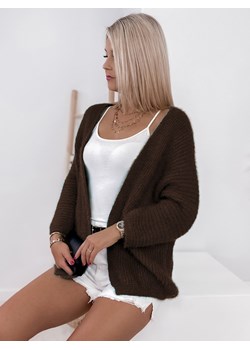 kardigan milano brązowy one size ze sklepu UBRA w kategorii Swetry damskie - zdjęcie 187210584