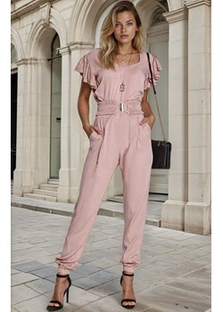 Damski kombinezon z falbankami M645, Kolor brudny róż, Rozmiar M, Makadamia ze sklepu Intymna w kategorii Kombinezony damskie - zdjęcie 187210864