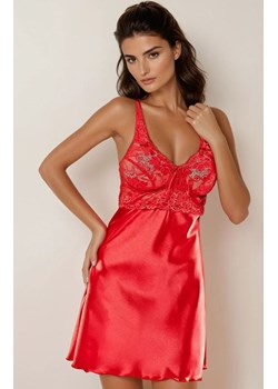Satynowa koszulka nocna z koronką czerwona Paris, Kolor czerwony, Rozmiar S, DKaren - id: 64420 - marki DKAREN - 187210872 Satynowa koszulka nocna z koronką czerwona Paris, Kolor czerwony, Rozmiar S, DKaren ze sklepu Intymna w kategorii Bielizna nocna - zdjęcie 187210872