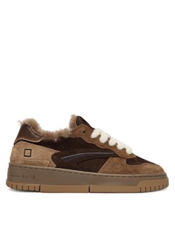 Sneakersy D.A.T.E. Torneo Pure Fur Mono W431-TPF-MN Brązowy ze sklepu eobuwie.pl w kategorii Buty sportowe damskie - zdjęcie 187213080
