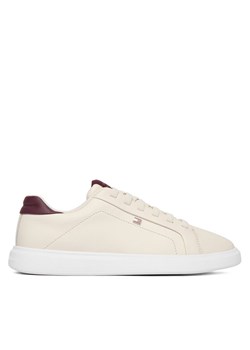 Sneakersy Tommy Hilfiger Icon Court Light Weight FW0FW08948 Beżowy ze sklepu eobuwie.pl w kategorii Buty sportowe damskie - zdjęcie 187213144