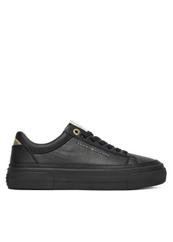 Tommy Hilfiger Sneakersy Th Platform Sneaker Tumbled Ltr FW0FW09018 Czarny ze sklepu MODIVO w kategorii Buty sportowe damskie - zdjęcie 187213782