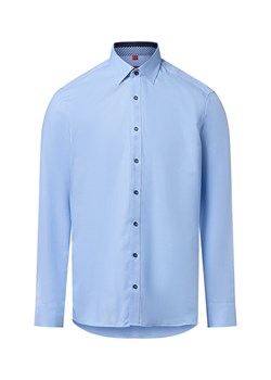 Finshley & Harding Męska koszula biznesowa Mężczyźni Slim Fit Bawełna jasnoniebieski wzorzysty ze sklepu vangraaf w kategorii Koszule męskie - zdjęcie 187214570