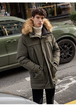 Reserved - Kurtka parka z kapturem - ciemnozielony - id: 750GC-78X - marki Reserved - 187217044 Reserved - Kurtka parka z kapturem - ciemnozielony ze sklepu Reserved w kategorii Kurtki męskie - zdjęcie 187217044