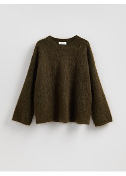 Reserved - Sweter z moherem - oliwkowy ze sklepu Reserved w kategorii Swetry damskie - zdjęcie 187217051