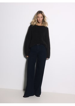 Reserved - Jeansy wide leg z domieszką wełny - granatowy - id: 760FZ-59J - marki Reserved - 187219501 Reserved - Jeansy wide leg z domieszką wełny - granatowy ze sklepu Reserved w kategorii Jeansy damskie - zdjęcie 187219501