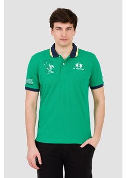 LA MARTINA Zielone męskie polo, Rozmiar XL ze sklepu outfit.pl w kategorii T-shirty męskie - zdjęcie 187219734