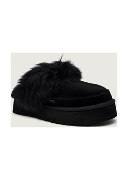 UGG Ocieplane mule W DISQUETTE CHALET| shearling | zamsz | z dodatkiem wełny - id: UG255W000041990 - marki UGG - 187219982 UGG Ocieplane mule W DISQUETTE CHALET| shearling | zamsz | z dodatkiem wełny ze sklepu Gomez Fashion Store w kategorii Kapcie damskie - zdjęcie 187219982