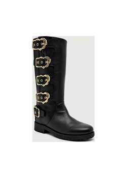 Love Moschino Skórzane oficerki - id: LM255W000060000 - marki Love Moschino - 187220004 Love Moschino Skórzane oficerki ze sklepu Gomez Fashion Store w kategorii Kozaki damskie - zdjęcie 187220004